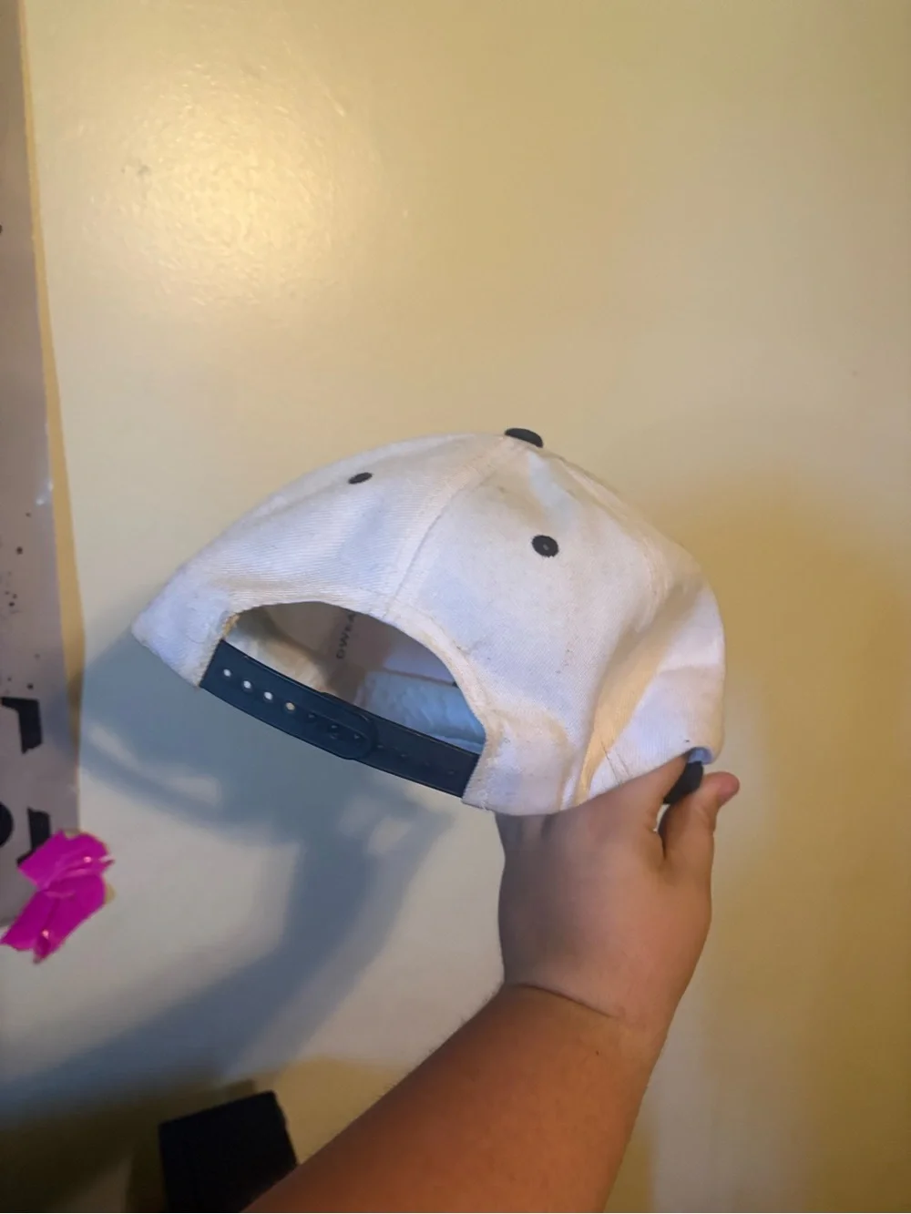 Authentic Snapback Hat with KIPA Sticker - Navy and White